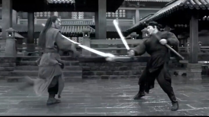 “With a hall full of blossoms intoxicating three thousand guests, a single sword brings frosty chill