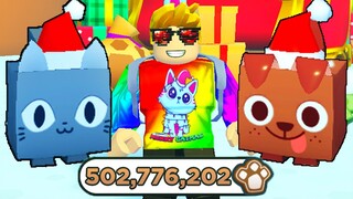 I SPENT 500 MILLION on CHRISTMAS PETS in Roblox Pet Simulator X