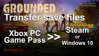 How to transfer Grounded saves from PC Game Pass Edition to Steam or Windows 10 Edition