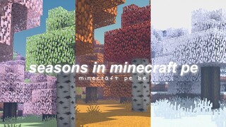 ☁️🍃 Seasons in minecraft pe & be | aesthetic texture packs