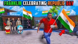 Franklin And Shinchan😂 Celebrating Republic Day🇮🇳 (January 26) 🔥 In GTA 5 !😱 #gta5