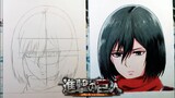 How lớn draw mikasa ackerman step by step using anatomi attack on titan