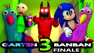 GARTEN OF BANBAN 3 FINALE! vs SONIC & BALDI Roblox Minecraft Animation CHALLENGE! Ft The Devil