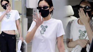 JENNIE finished her VMAs trip and entered ICN today