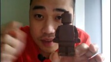 ASMR EATING SOUNDS - CHOCOLATE LEGO MAN AND MINI SMARTIES