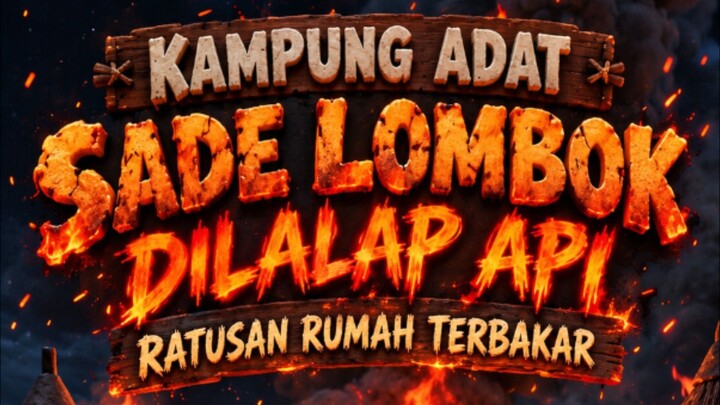 Kampung Adat Sade Lombok Dilalap Api Ratusan Rumah Terbakar