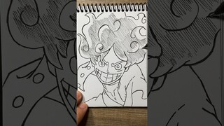 ASMR Drawing Luffy gear 5 ✍️🎶 #shorts #satisfying