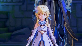 Genshin Impact - Aether reunites with Lumine Scene