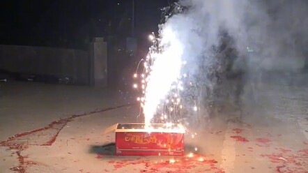 Pháo hoa mua bên lề đường với giá 256 tệ