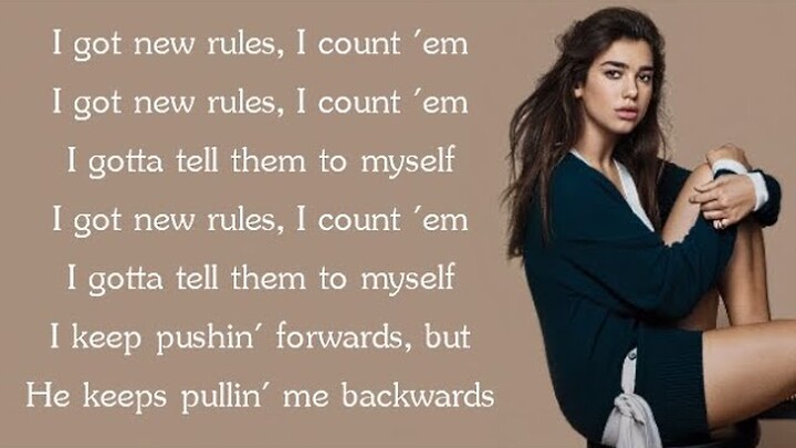 Dua Lipa - NEW RULES (Lyrics)