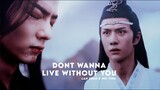 Lan Zhan x Wei Ying | Don't wanna live without you! |
