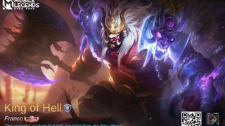 FRANCO LEGEND SKIN RELEASE KING OF HELL SATISFYING HOOK | BEST BUILD AND EMBLEM S26 | MOBILE LEGENDS