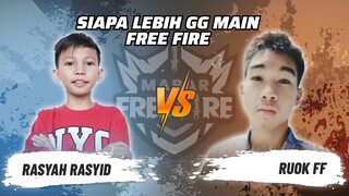 Rasyah Rasyid vs Ruok FF: Skill Siapa Lebih GG Main FF? | Mabar Free Fire Match 83 #short