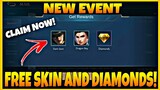 FREE PERMANENT SKIN AND DIAMONDS!! || NEW EVENT IN MOBILE LEGENDS BANG BANG