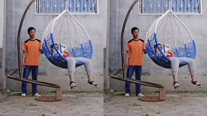 [Chinese Balancing Act] The King of Balancing Crafts Makes a Swing for His Son