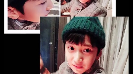It’s little Yan, all pouty after getting secretly filmed by his big sister! Haha, already looking so