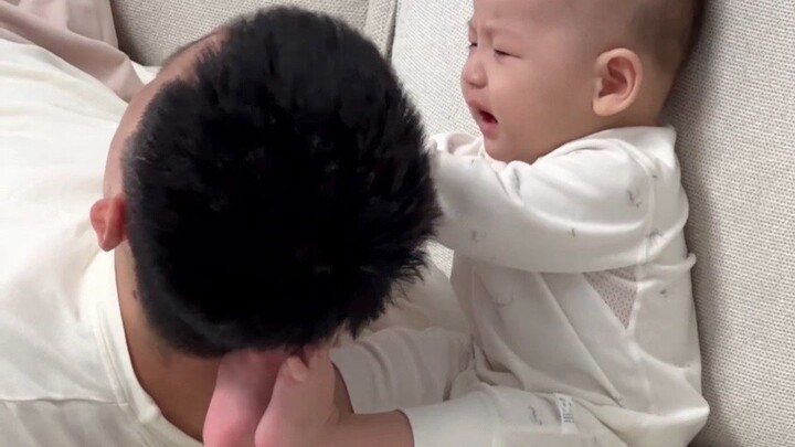 A kid who’s fed up with their dad is fighting back with all their might, kicking you right off with 
