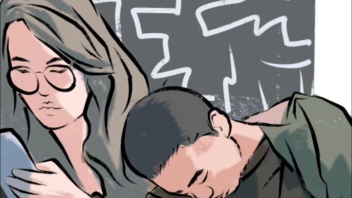 On the subway, a hardworking worker fell fast asleep from exhaustion and accidentally leaned his hea