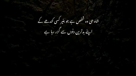 شاہ جی وہ شخص ہے جو بغیر کسی کندہے کے اپنے بد ترین دنوں سے لر رہا ہے 🫴🫠