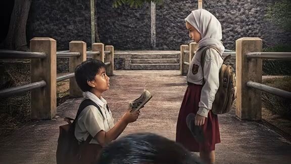 VIRALL!!! Dua bersaudara abang adik rela memakai sepatu bergantian untuk berangkat ke sekolah