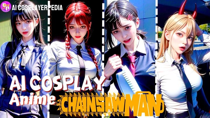 AI Cosplay Anime Chainsaw Man 😍 Mana Yang Favourite Kalian?