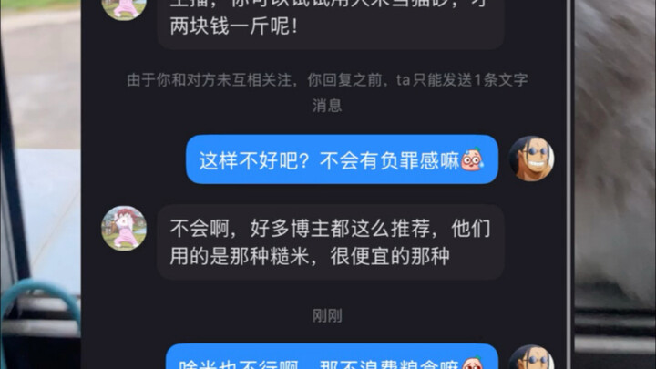 Only a genius would think of using rice as cat litter...