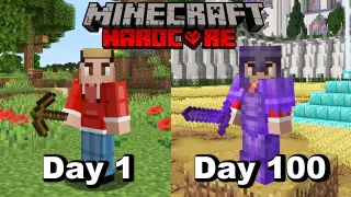 I Survived 100 Days In HARDCORE Minecraft And Here's What Happened...