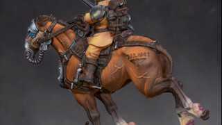 【elminiaturista】Pola Krieg Rider Armageddon-Gunakan kapas untuk menciptakan efek debu