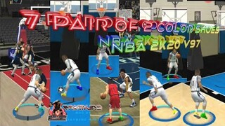 7 PAIRS OF 2 COLORED SHOES FOR NBA2K20 VERSION 97