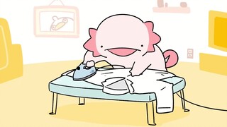 Little Salamander Demonstrates How to Iron a Shirt Correctly 【Suddenly Aggressive Little Salamander】