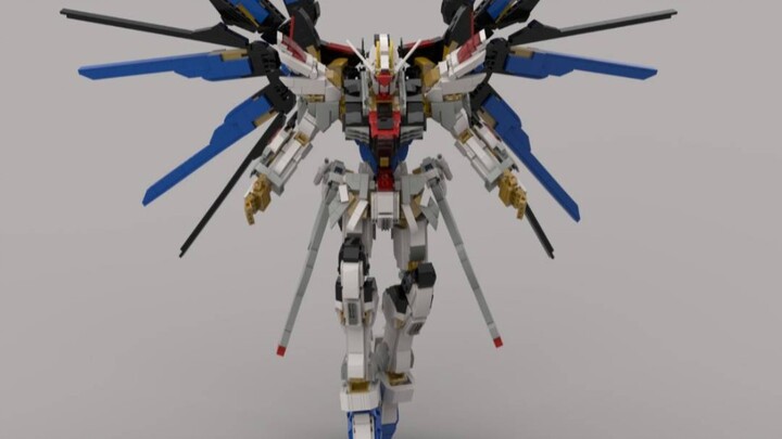[Restoration] 1:45 scale Strike Freedom made of building blocks!