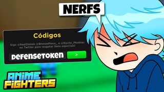 DAIREB LANÇOU UM MEGA CODE E NOVOS NERFS NO ANIME FIGHTERS !!! TUDO QUE E BOM DURA POUCO