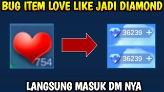 BUG TERBARU!!! | CARA UBAH ITEM LIKE JADI DIAMOND DIAMOND MOBILE LEGEND | BUG ML