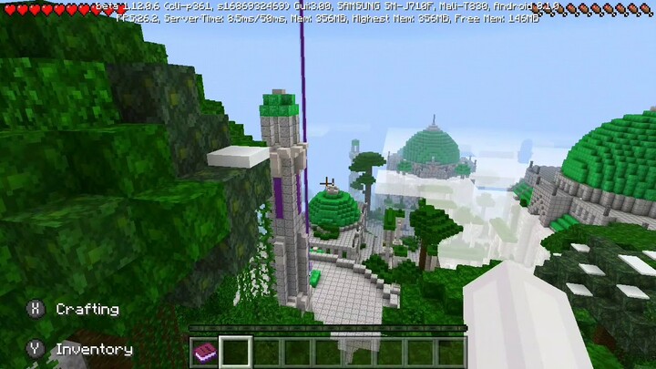 MINECRAFT "purple parrot party palace"