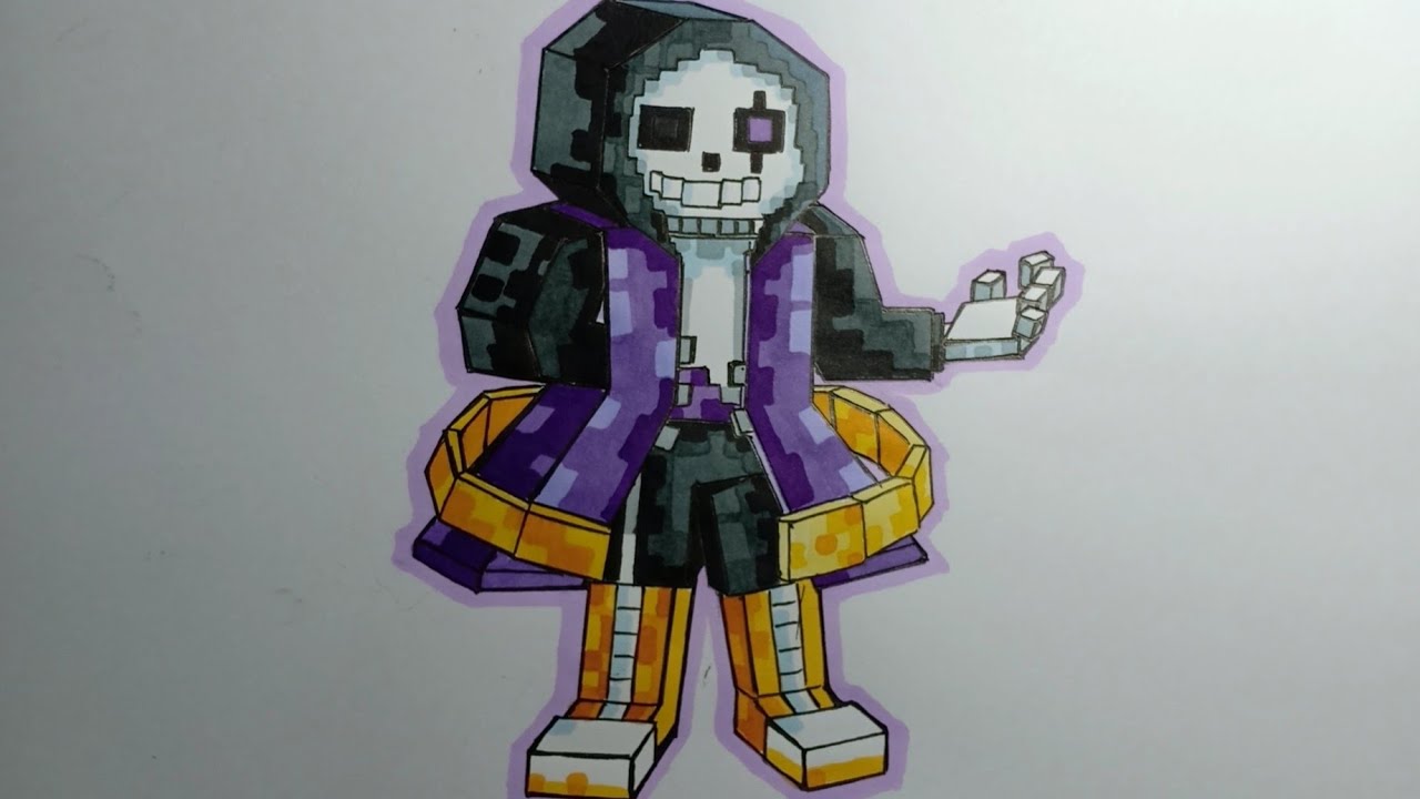 How to draw Epic Sans, How to draw Sans Undertale, Vẽ Epic Sans  Undertale 