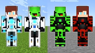 Hi-Tech JJ and Mikey vs Metal JJ and Mikey in Minecraft Maizen