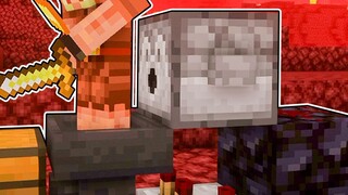 Minecraft: Máy giao dịch piglin phiên bản kép, đổi một bộ thỏi vàng trong 30 giây, phiên bản nền tảng chiến thắng!