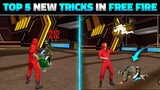 TOP 5 SECRET TRICKS IN FREE FIRE | KILL IN LOBBY TRICK - FREE FIRE TIPS AND TRICKS
