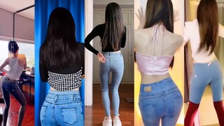 A collection of the dynamic back shakes that are popular on Douyin. Long-legged jeans make you happy