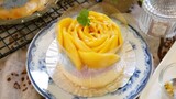 เค้กข้าวเหนียวมะม่วง ลายกุหลาบ หอมนุ่มละมุน Mango Sticky Rice Cake|Milli|Thai Dessert