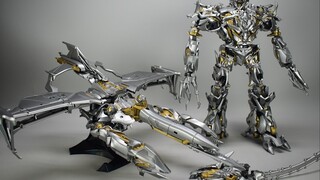一套玩具两种玩法，变形金刚电影MPF放大飞机威震天玩具开箱