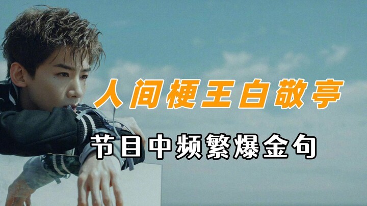 梗王白敬亭，一句一个梗何老师都接不住