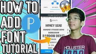 HOW TO ADD FONT IN PIXELLAB | Tagalog Tutorial Android & IOS