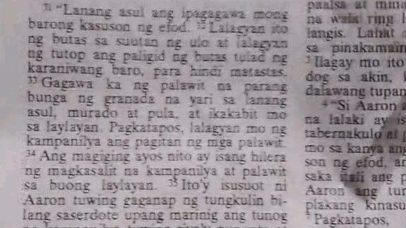 Pang Araw Araw na Talata                Exodus 28:31-39