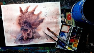 CARA MELUKIS AYAM MENGGUNAKAN CAT AIR-WATER COLOUR