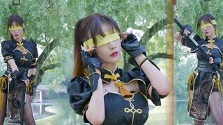 [Xushu] Ning Hongye cosplays the song "Pure Land of Bliss" with eyes covered!