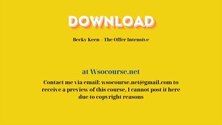 [GET] Becky Keen – The Offer Intensive