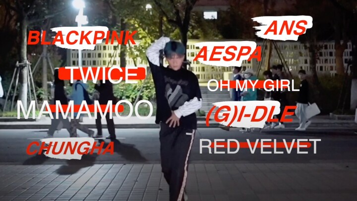 A man danced 30 girl group dances in public at a university...