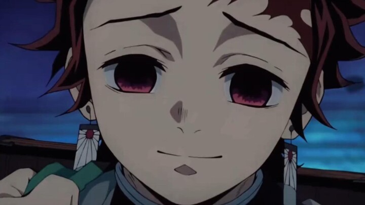 Tanjiro’s eyes have lost their spark; he looks even less human than Douma.