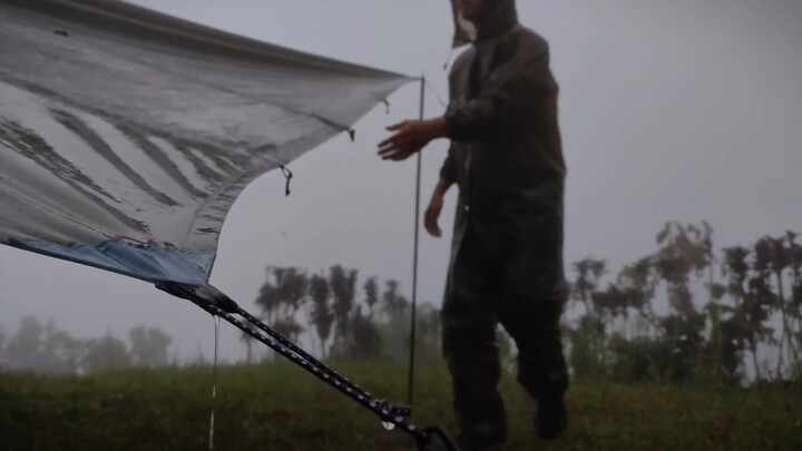 Solo Camping in a Brutal Rainstorm